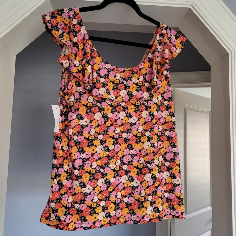 LOFT FLORAL PRINT SUMMER TOP SIZE S